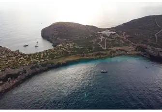 Located in close proximity to the shores of Ibiza, Tagomago Island exhibits a 17m pool with double bed cabanas