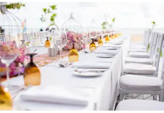 Celebrate together with a lovely beach dinner