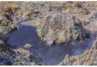 A mud bath at St Lucia's sulphur springs is said to have rejuvenating properties