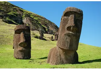 The eerily striking Moai sculptures are Easter Island's unmistakable signature
