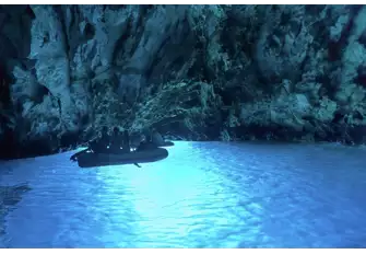 The ethereal light of the Blue Cave, on the east coast of the nearby island of Bisevo