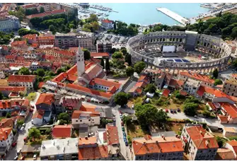 Pula's Roman amphitheatre is now used for cultural events like concerts, ballets and film festivals