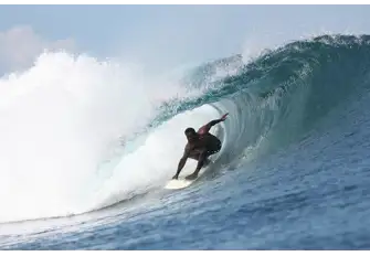 Beautiful views and great waves make Tavarua Island a surfer's dream