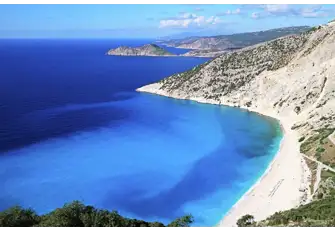 Make sure you visit Myrtos Beach on your yacht charter to Kefalonia&nbsp;