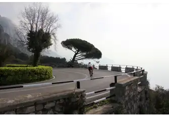 The Amalfi Coast is known for its winding costal bike trails 