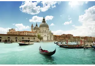 A view across Venice's Grand Canal to the Basilica Santa Maria della Salute