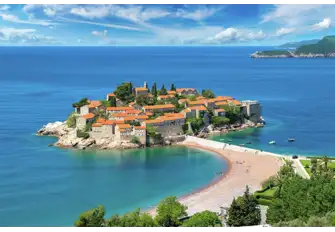 Visit one of the many crescent-shaped beaches Budva has to offer