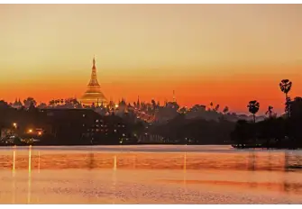 The Shwedagon Pagoda, home to revered Buddhist relics, has towered over an ever-changing Yangon city since at least the mid-14th century