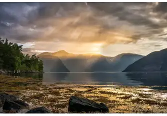 itness the breathtaking sunset as you cruise through Songefjord
