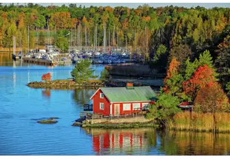 Summer cabins dot the islands, this is where the locals decamp for the summer months