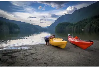 Kayaking in this dramatic landscape is awe inspiring