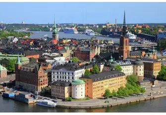 The island of Gamla Stan is the old city within Stockholm