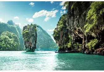 Koh Tapu, part of the Ao Phang Nga National Park, is better known as James Bond island having been one of the filming locations in the 1974 film, 'The man with the golden gun'
