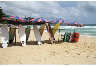 Surin Beach doesn't disappoint offering surfers the much anticipated fast barrel waves and swells