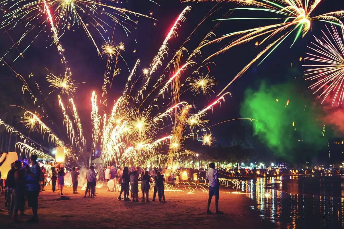 New Year celebration in Kamala Beach, Phuket, Thailand