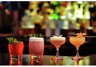 Indulge in fruity cocktails made with homemade syrups