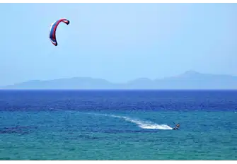 Enjoy the beautiful sunshine and spend the day out on the water kitesurfing