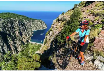 Hiking and biking is a great way to discover history and culture - and cool views of your yacht
