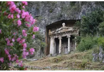 Tombs like Amyntas are hewn into the cliffs to the south of the town of Fethiye