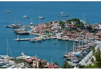 The number of masts in Marmaris Harbour is testament to the pleasure of sailing this coast