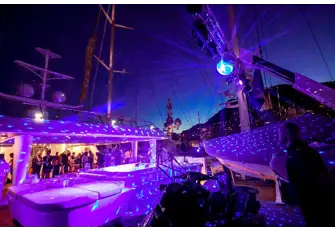 There are plenty of glamorous parties to enjoy - or you can host your own on board