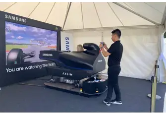 The simulator was originally developed to train fighter pilots