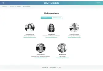 Your Burgess team: Contacts for everyone at Burgess connected to your yacht, from Yacht Management, Charter Management, Crew Services, Insurance, Brokerage, Technical Services