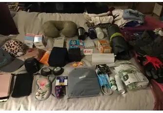 The kit list... Taking only the essentials - but that included a mattress, a medical kit and cash