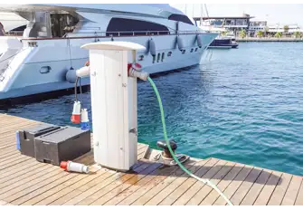 Many marinas are installing charging points for hybrid yachts