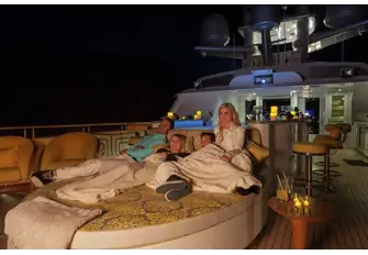 Wrap up with layers and enjoy a relaxing movie night under the stars