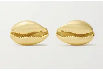 Almasika Le Petite Cauri gold earrings