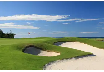 Absorb the scenic view while playing 18-holes over wave-battered cliffs and inland lakes