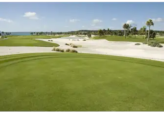 This unique course features lakes, streams, white quartz sand bunkers and even a beautiful waterfall