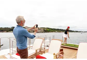 EMOTION2 has its own driving range on the aft sun deck