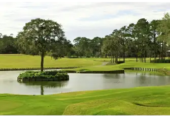 The Sawgrass course's famous 17th hole, the 'island green'