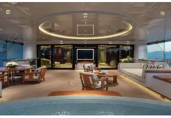 ALBATROSS - Looking forward from the owner's private jacuzzi on the upper deck aft