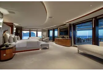 ALBATROSS - The upper deck is dedicated to the owner's private use. This is the aft-facing owner's suite