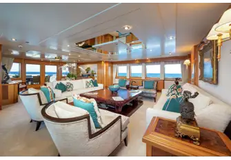 The main saloon enjoys plenty of natural light