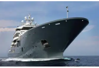 Built by Kleven in Norway, ANDROMEDA, at 107.4m (352.4ft), has an interior volume of 5,937GT