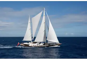 The VIP stateroom has a queen-sized double berth, en suite in Italian carrara marble with shower room. Two twin cabins have extra-large berths and all staterooms are newly redecorated with Italian linens and marble. She also sleeps up to eight crew.