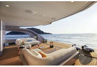 AZIMUT GRANDE 38/19 - The yacht has a 30sqm, full-height beach club