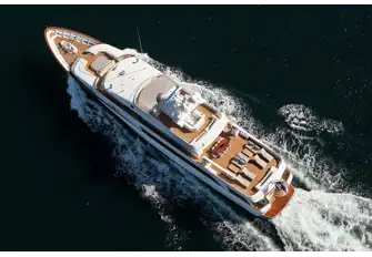 The huge upper deck aft is an excellent and highly versatile space