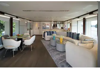 The sky lounge is classic Gatto in style with wonderful natural light