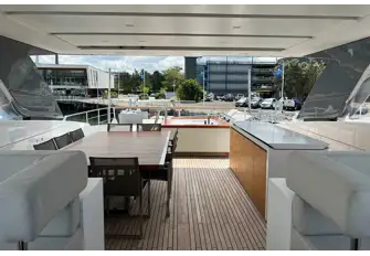 Looking aft on the sun deck