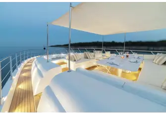 The foredeck is a wonderfully versatile space