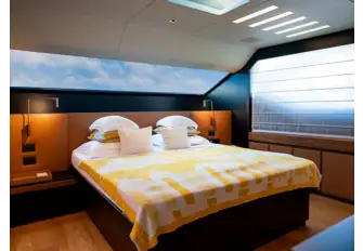 The owner's suite is forward on the main deck