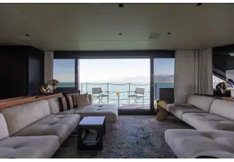 The saloon also has incredible views and a balcony to blend inside and outside spaces
