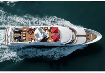 She has a huge sun deck for a 453GT yacht