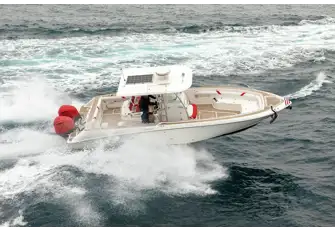 The 9.9m Boston Whaler, with 500hp outboards, is included in the sale