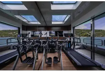 The beach club gym is the perfect place to work up a sweat before diving into the ocean
